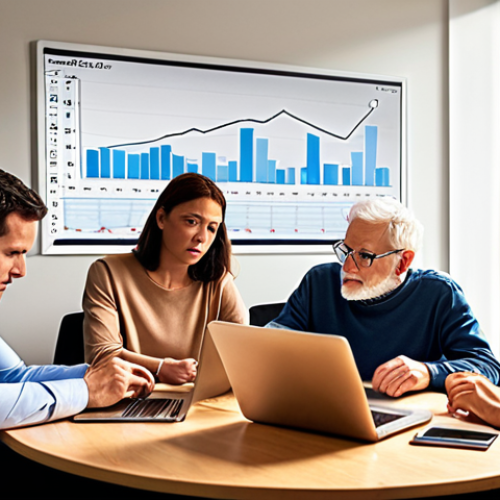 Home 6 **
Prompt: A diverse group of people of various ages and backgrounds, some young professionals, others older and retired, working on laptops and tablets, surrounded by charts and graphs representing different asset classes (stocks, bonds, real estate). The scene is bathed in warm, reassuring light. The overall feeling is of stability and informed decision-making. Include a subtle visual metaphor of a shield protecting them from a storm cloud in the background, symbolizing risk management. Style: realistic, slightly painterly.
**